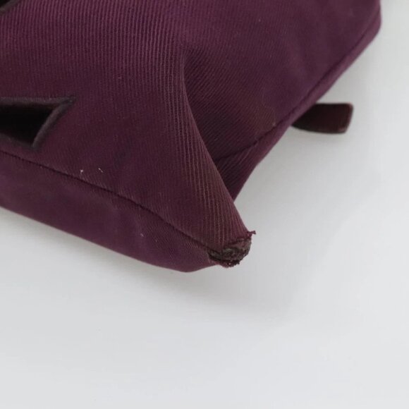 SAINT LAURENT Tote Bag Canvas Purple Silver Authentic - Picture 2 of 13